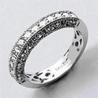 14k White Gold 0.47 Cttw. Miligrain Diamond Clique