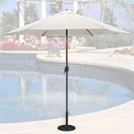 Natural Canvas Market Umbrella With Aluminum Rod