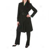 Petite Anne Klein Long Trench Pantsuit