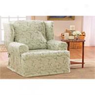 Suure Fit Scroll Wing Chair Slipcover