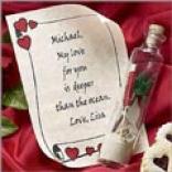 Romantic Greeting In A Bottle