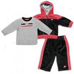 Haddad Infants 3 Piece Velour Hoody Set